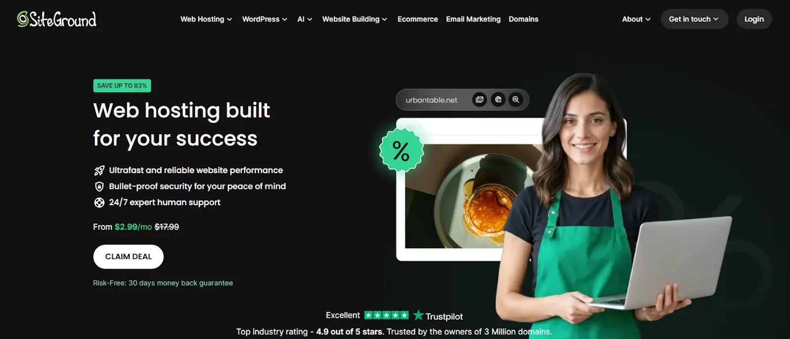 SiteGround web hosting plans and pricing in August 2026