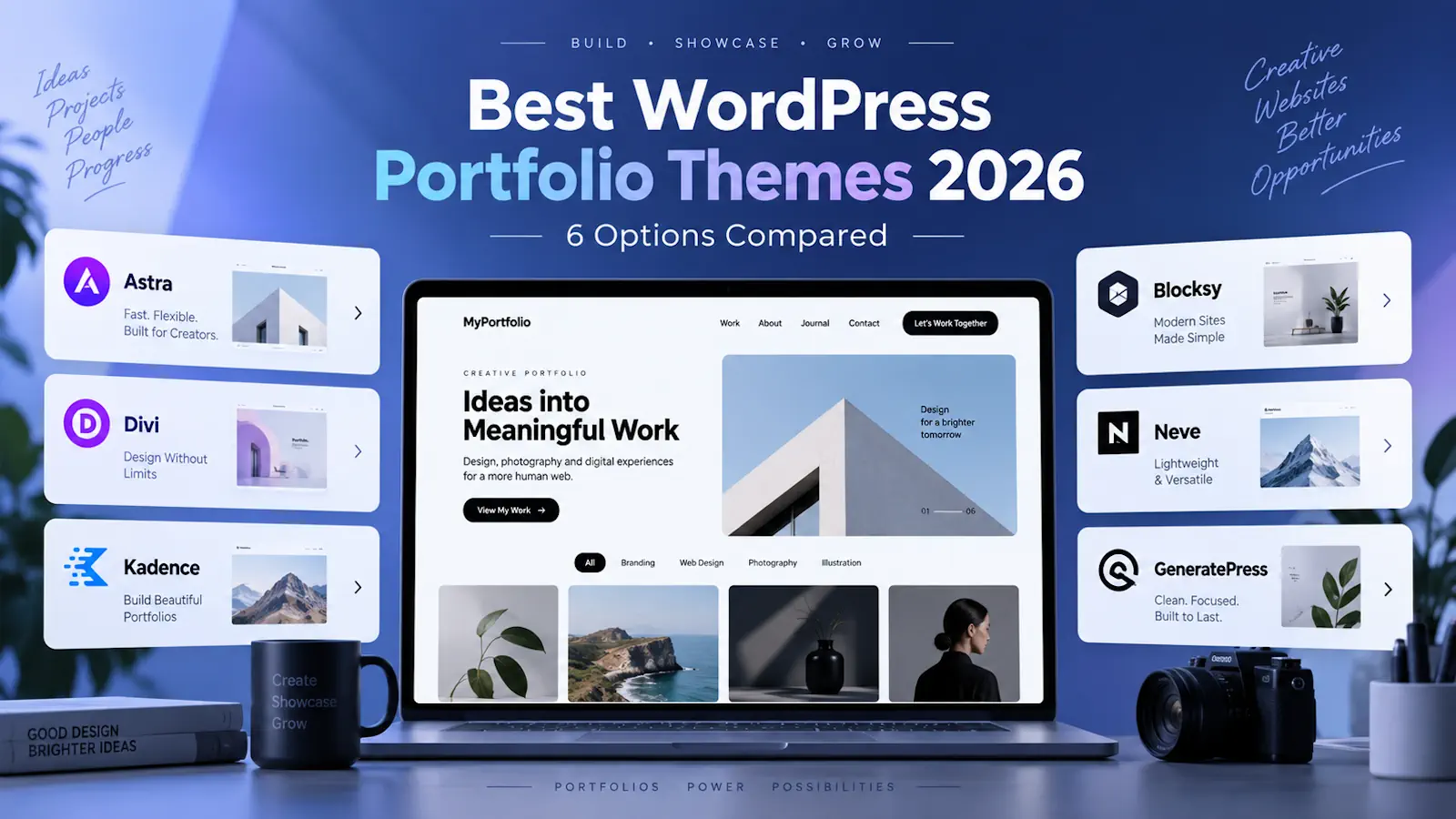 Best WordPress portfolio themes in 2026 comparison