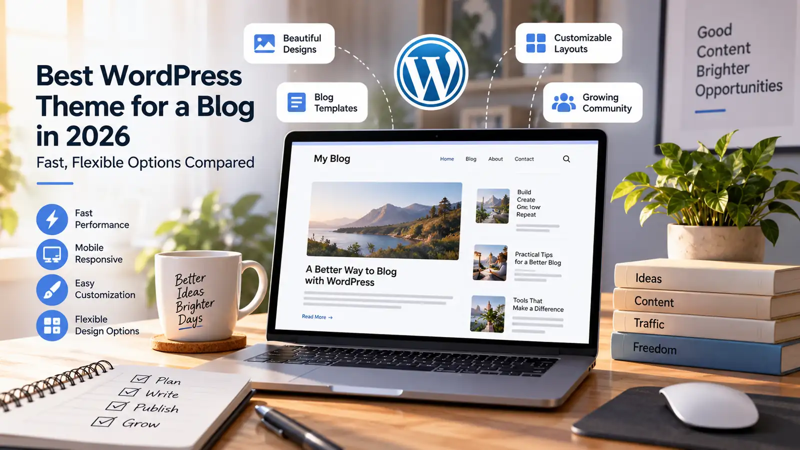 Best WordPress themes for blogs compared in 2026