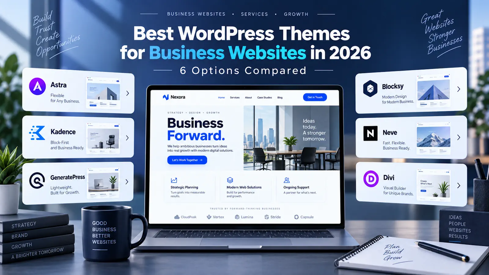 Best WordPress themes for business websites in 2026 comparison
