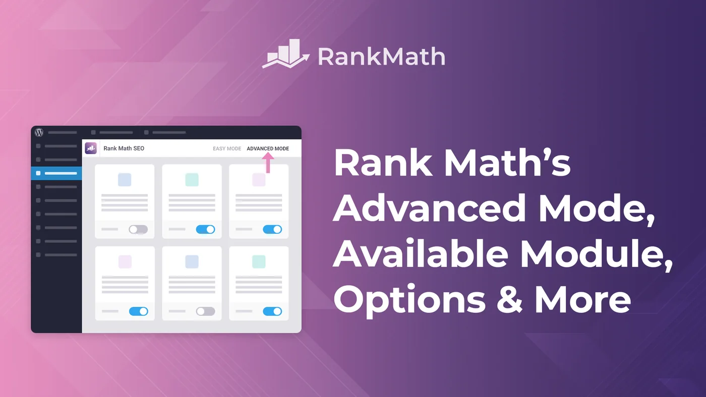 Rank Math Advanced Mode and module options