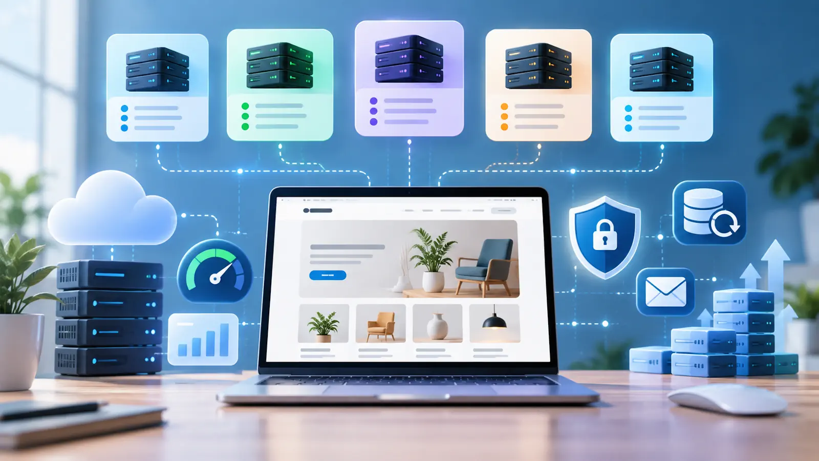Best web hosting for small business comparison with cloud servers, security, backups, email, and scalable infrastructure