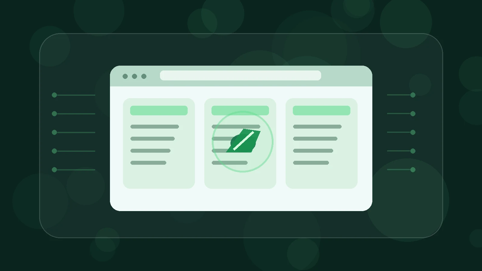 Conceptual WordPress hosting servers, hosting plans and sustainability-inspired infrastructure